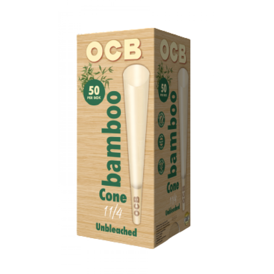 OCB Unbleached Bamboo Cones 1 1/4 Size - 50ct OCB Unbleached Bamboo Cones 1 1/4 Size - 50ct